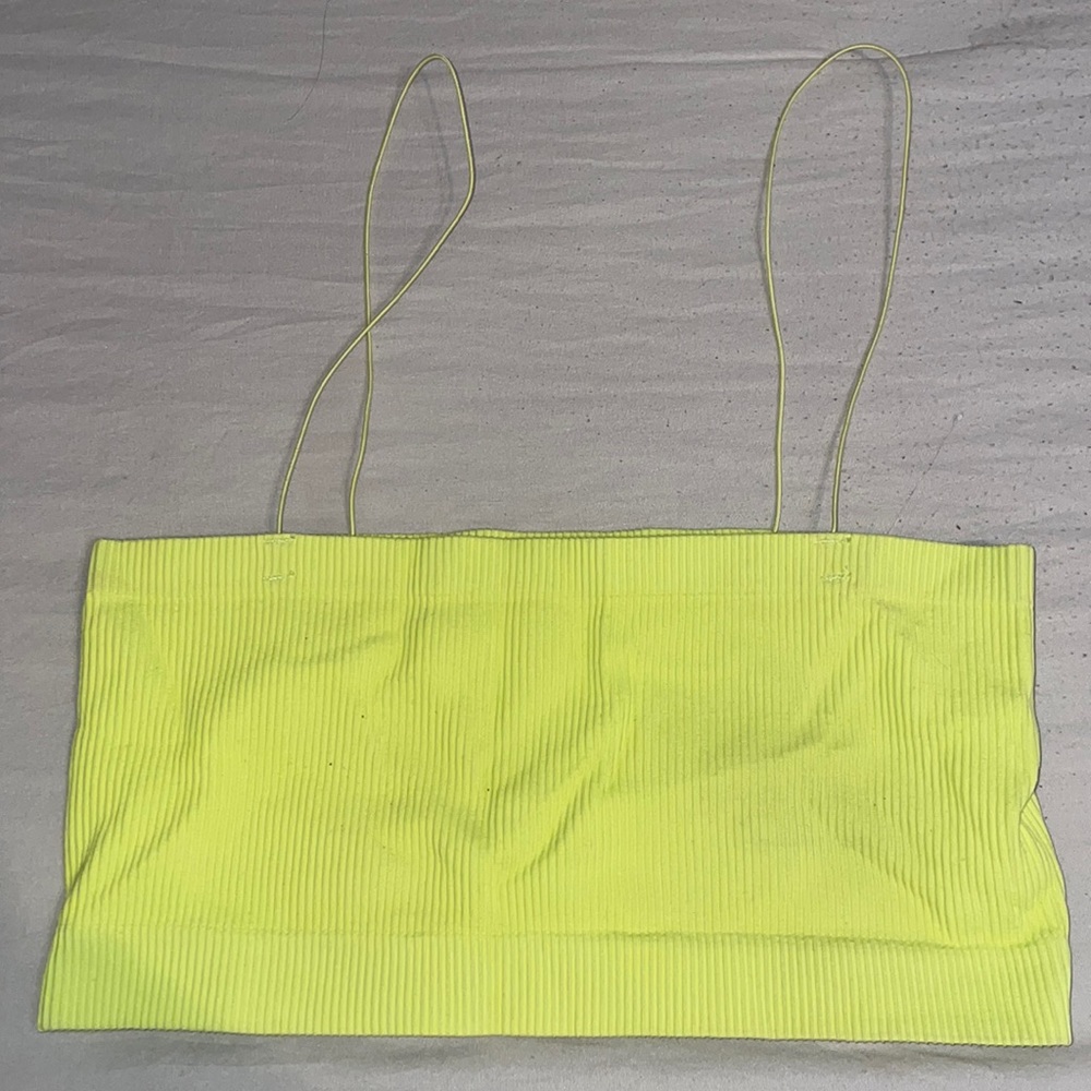 Neon yellow crop top